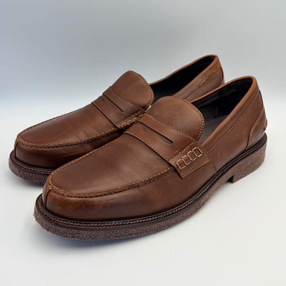 Donald Pliner Landry Mens Brown Leather Penny Loafers Size 11M